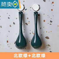 敬平不伤锅刷锅器洗碗器刷子刷碗工具锅刷厨房用不粘锅刷家用工具 [北欧绿]两个