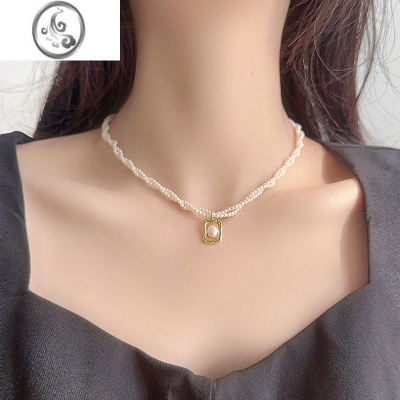 JiMi双层叠戴施家珍珠项链女小众轻奢高级感锁骨链2023年新款气质颈链