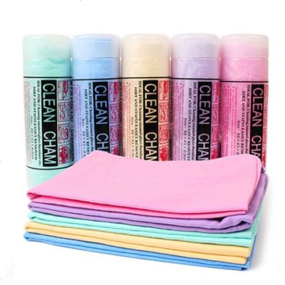 3条加厚鹿皮巾吸水巾不掉毛干发巾麂皮巾无痕洗车毛巾鸡皮布擦车布