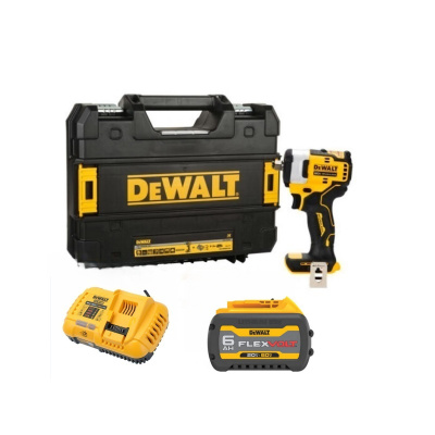 得伟20V锂电无刷1/2紧凑型冲击扳手DCF911N+DCB606+DCB118套