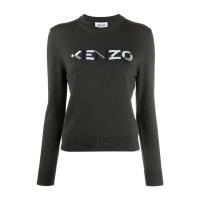 高田贤三(Kenzo)羊毛套衫女冬新款时尚休闲圆领长袖修身显瘦百搭