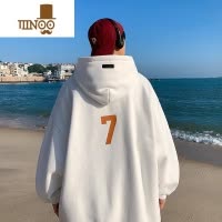 YANXU美式复古中山卫衣男春季ins高街潮牌cityboy连帽oversize外套