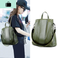 2019新款韩版潮皮皮双肩包包女士大容量休闲百搭防盗软皮背包NEW LAKE