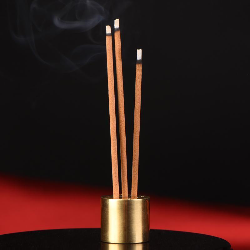 家柏饰(corated)铜多孔香插三孔九孔铜香插香炉铜香道线香三根香礼佛