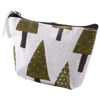 家柏饰(CORATED)韩版短款女士小钱包薄布艺硬币零钱包学生清新迷你卡包拉链