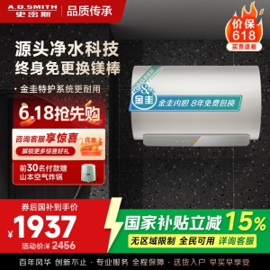 AO史密斯佳尼特60升电热水器 金圭内胆 双棒分离速热 免换镁棒 免清洗 CTE-60JC3-B
