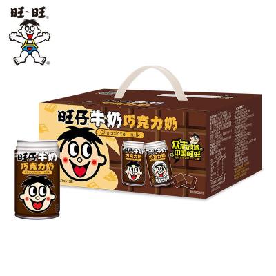 旺旺旺仔牛奶巧克力奶罐装巧克力味饮品145ml*12罐