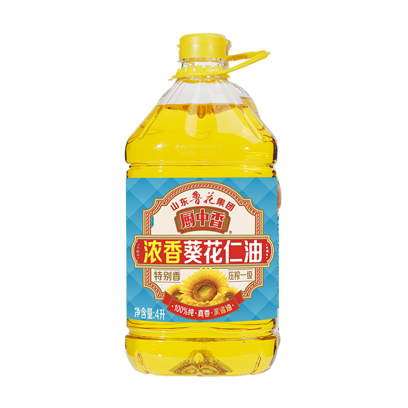 鲁花 厨中香浓香葵花仁油 4L