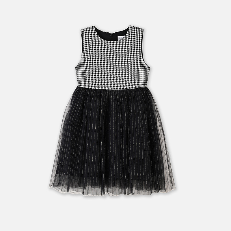 [直降价:59元]铅笔俱乐部童装年秋装女童连衣裙中大童网纱背心裙儿童公主裙