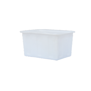 易企采 90L长方形加厚牛筋水箱 塑料水箱 水产养殖箱 卖鱼养鱼箱 牛筋盆大储水桶