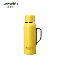珂美芙 304不锈钢带提手显温保温杯 黄色850ml 个