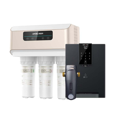 安吉尔净水器家用直饮V6 净饮机 1.46升/分钟J2605-ROB60(A8)+J3217前置过滤器+Y3611管线机