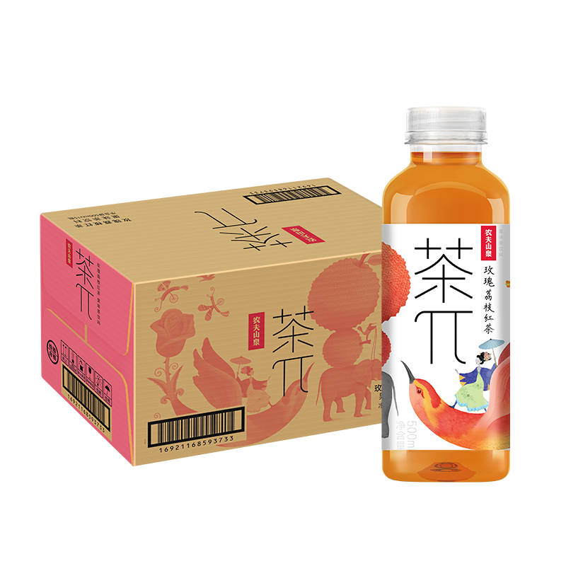 农夫山泉茶π茶派玫瑰荔枝红茶500ml