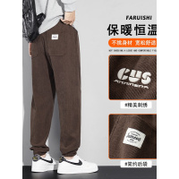 高级感运动男裤秋冬新款耐磨耐穿弹力重磅博奥绒潮流百搭学生卫裤