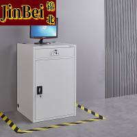 锦北PC工业电脑监控机箱柜机一体机网络柜工业机柜 灰白-不带轮单柜