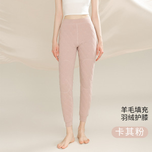 男士加厚绗缝羊毛保暖裤男款加绒加肥加大冬季高腰东北棉裤中老年