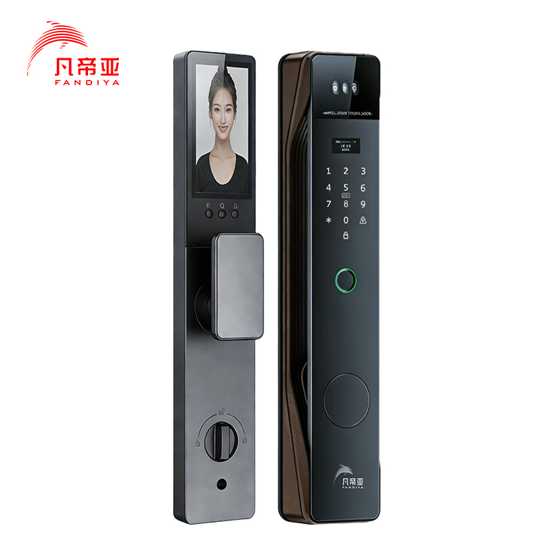 凡帝亚智能门锁FDY-F10人脸识别,远程开锁、掌纹解锁、视频通话、