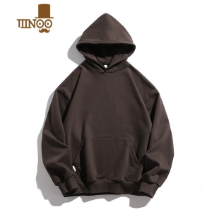 YANXU美式连帽卫衣男女情侣基础款宽松上衣纯色潮牌帽衫外套