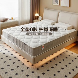 全友家居护脊椰丝棉弹簧床垫卧室软硬适中双面双人床垫