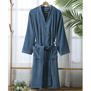 幸福派 夏季浴袍男女士浴衣棉华夫格酒店浴袍睡袍薄款长款情侣全棉吸水速干睡袍