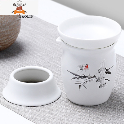 陶瓷茶具公道杯茶漏套装分茶器一体分茶杯紫砂装茶器公平杯公道杯 公道杯+送茶漏-定窑-竹韵清风 敬平