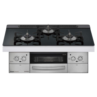 日本原装进口RINNAI/林内燃气灶LISSE嵌入式烤箱灶深黑色RHS71W32L1RASTW-13A天然气75cm