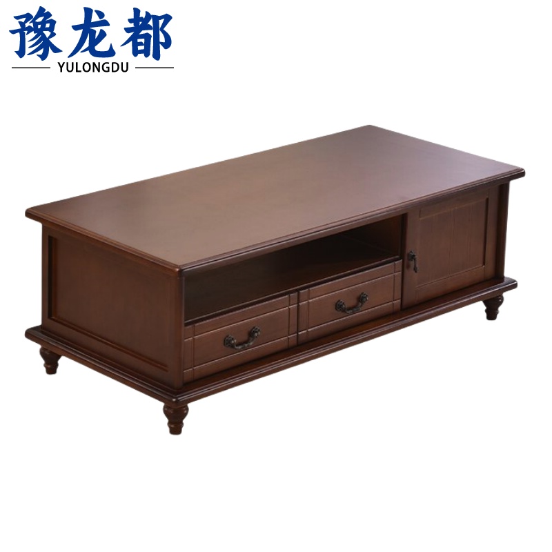 豫龙都实木茶桌带门张