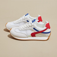 内增高夏季阿甘女鞋新款轻便运动休闲复古老爹鞋透气