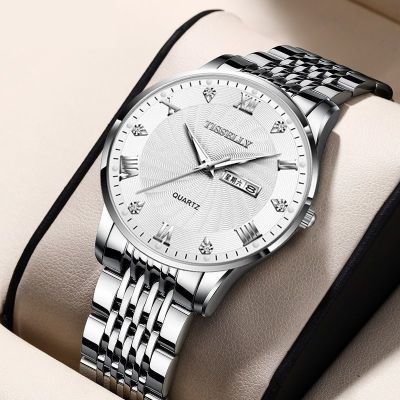 铭侣机械表男自动机械表男士防水夜光双日历时尚薄大表盘手表