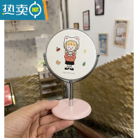 敬平化妆镜家用小型镜子办公室桌面小镜子可爱梳妆镜女学生宿舍美妆镜便携式用镜 Sweet猫~