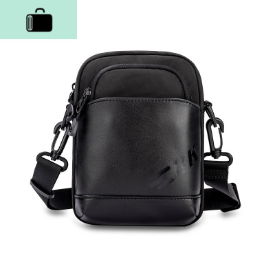 男士单肩包休闲男包斜挎包迷你潮牌跨包轻便小包背包时尚手机包包NEW LAKE 炫酷黑男士斜挎包