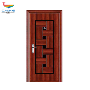 CJ-FDDK12防盗门安全门钢质家用门进户门大门别墅入户门 酒红色