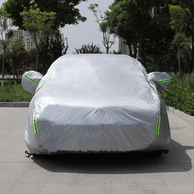 汽车车衣车罩防晒防雨防冰雹四季隔热遮阳牛津布加厚车套外罩 月光银