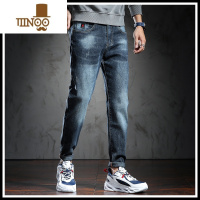 YANXU夏季2023新款牛仔裤男士修身直筒宽松弹力ins潮牌休闲长裤子薄款