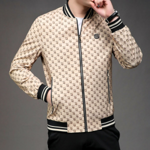 春秋新款休闲男款花色夹克外套防风衣棒球领潮牌青年夹克