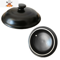 家用黑白陶瓷砂锅盖子土电炖火锅单盖配件煲汤锅盖沙锅炖锅盖 敬平 盖子直径13.8CM 带卡槽锅具配件