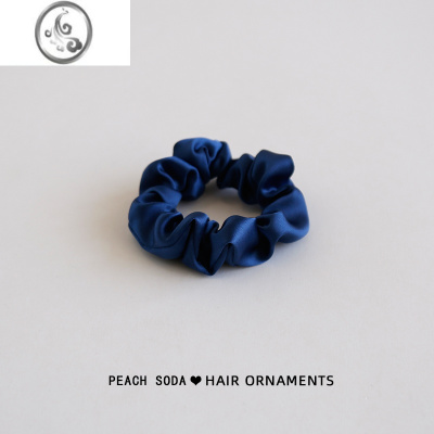 JiMi经典。法式银色缎面中肠发圈韩国ins简约发饰头饰扎头发皮筋