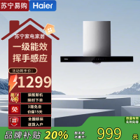 海尔CXW-219-E900T23一级能效挥手感应油烟机欧式设计钢化玻璃面板