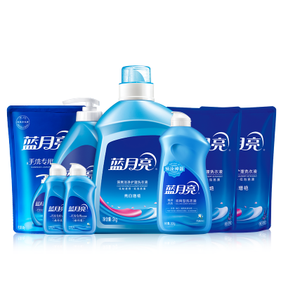 蓝月亮亮白增艳洗衣液2kg+袋装500g*2+风清白兰洗衣液1kg+风清白兰洗衣液500g+袋装500g+旅行装80*2