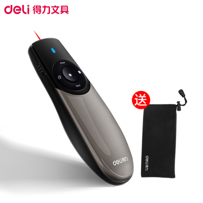 得力(deli)2805红光激光翻页笔100m控制距离可充电人机造型激光笔/PPT翻页笔/电子教鞭