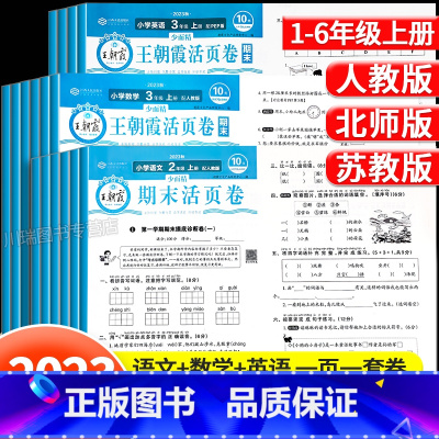 [全3册★人教版]语文+数学+英语 期末卷 三年级下 [正版]王朝霞期末试卷活页卷一二三四五六年级上册下册人教版北师苏