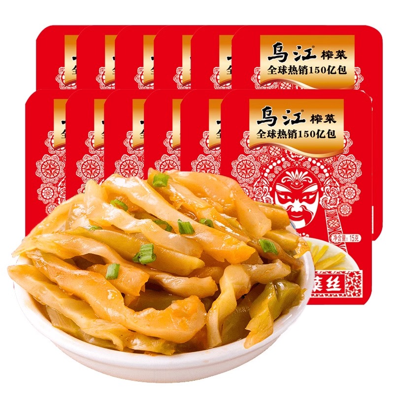 乌江 鲜脆榨菜丝 30g*10包下饭菜开胃佐菜咸菜