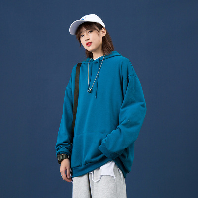 蒙洛里克2020秋季新款时尚ins潮流套头外衣女韩版户外休闲纯色连帽卫衣2983