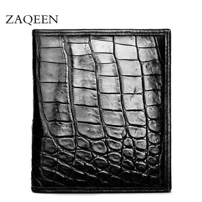 ZAQEEN新品无拼接肚皮男士钱包时尚商务短款加厚钱夹