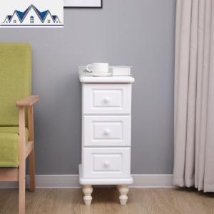 夹缝收纳边柜20/25cm实木沙发边角缝隙柜多层窄柜卧室抽屉式储物 三维工匠收纳柜