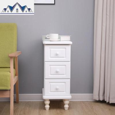 夹缝收纳边柜20/25cm实木沙发边角缝隙柜多层窄柜卧室抽屉式储物 三维工匠收纳柜