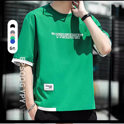 美式新款短袖T恤男夏季百搭休闲重磅青少年潮牌上衣半袖衣服体恤