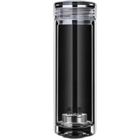 水宜生玻璃杯380ml双层耐热耐高温水晶杯防烫水杯G716