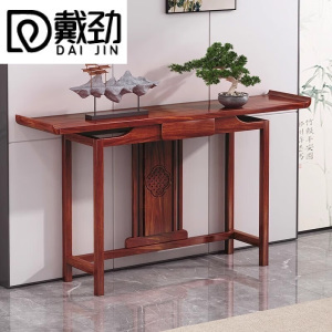 戴劲玄关桌入户门厅客厅条案新中式木制供桌靠墙玄关台-120鱼鳞款