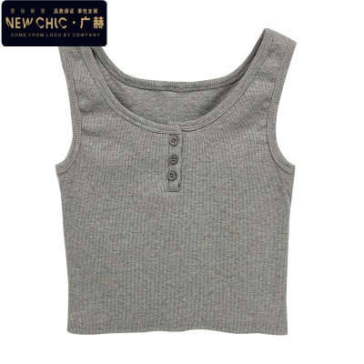 广赫白色吊带女内搭打底小背心夏外穿紧身弹力性感短款无袖运动上衣潮